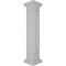 Ekena Millwork 8"W x 48"H Corner Newel Post with Panel, Flat Capital & Base Trim (Installation kit included) NWL08X48CPF0B0 - alternate 4